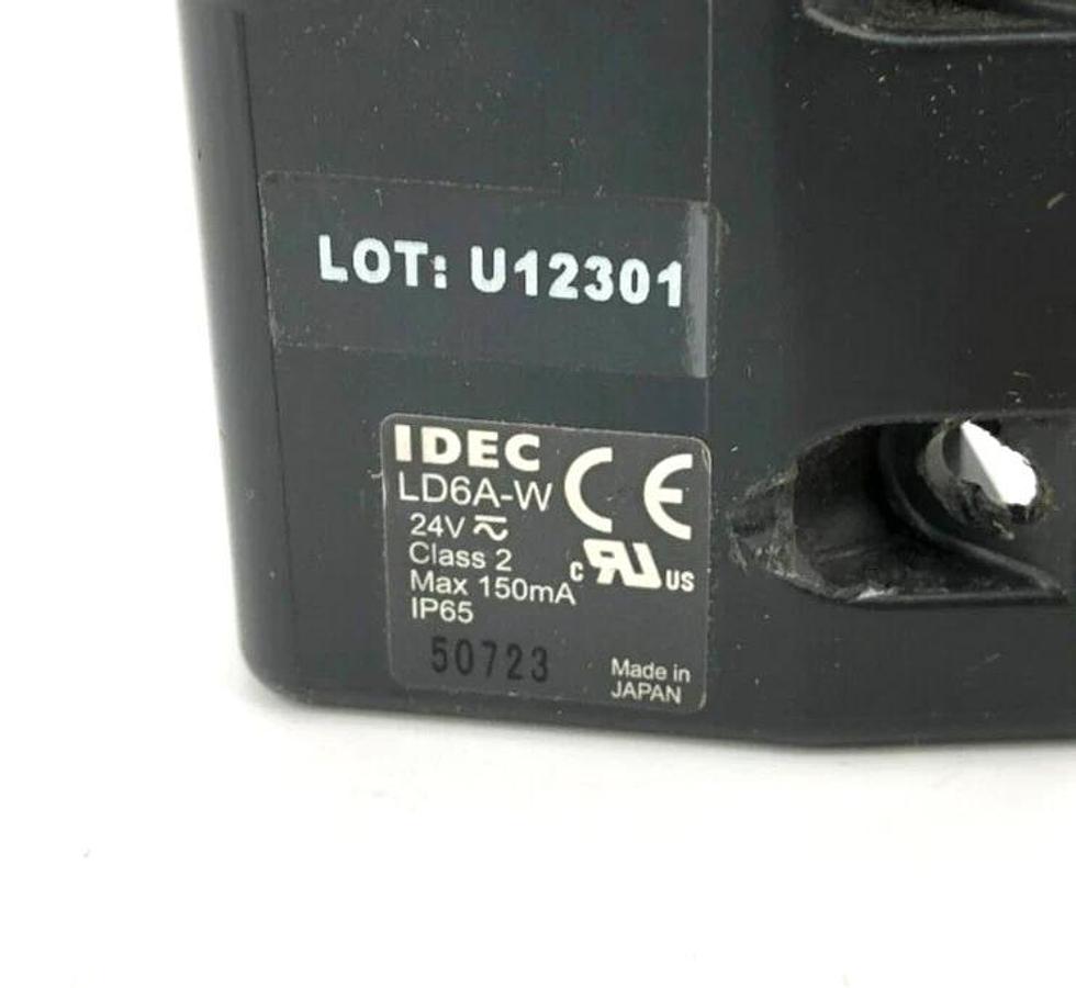 Used IDEC LD6A-W Signal Stack Light, Red, Yellow, Green, 24V