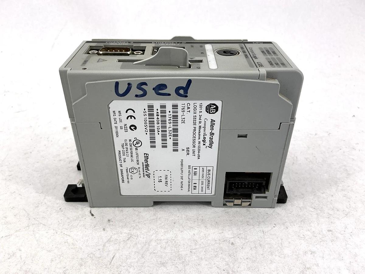 Used Allen Bradley 1769-L32E Ser A Ethernet Processor Controller 750KB Memory w/ Key