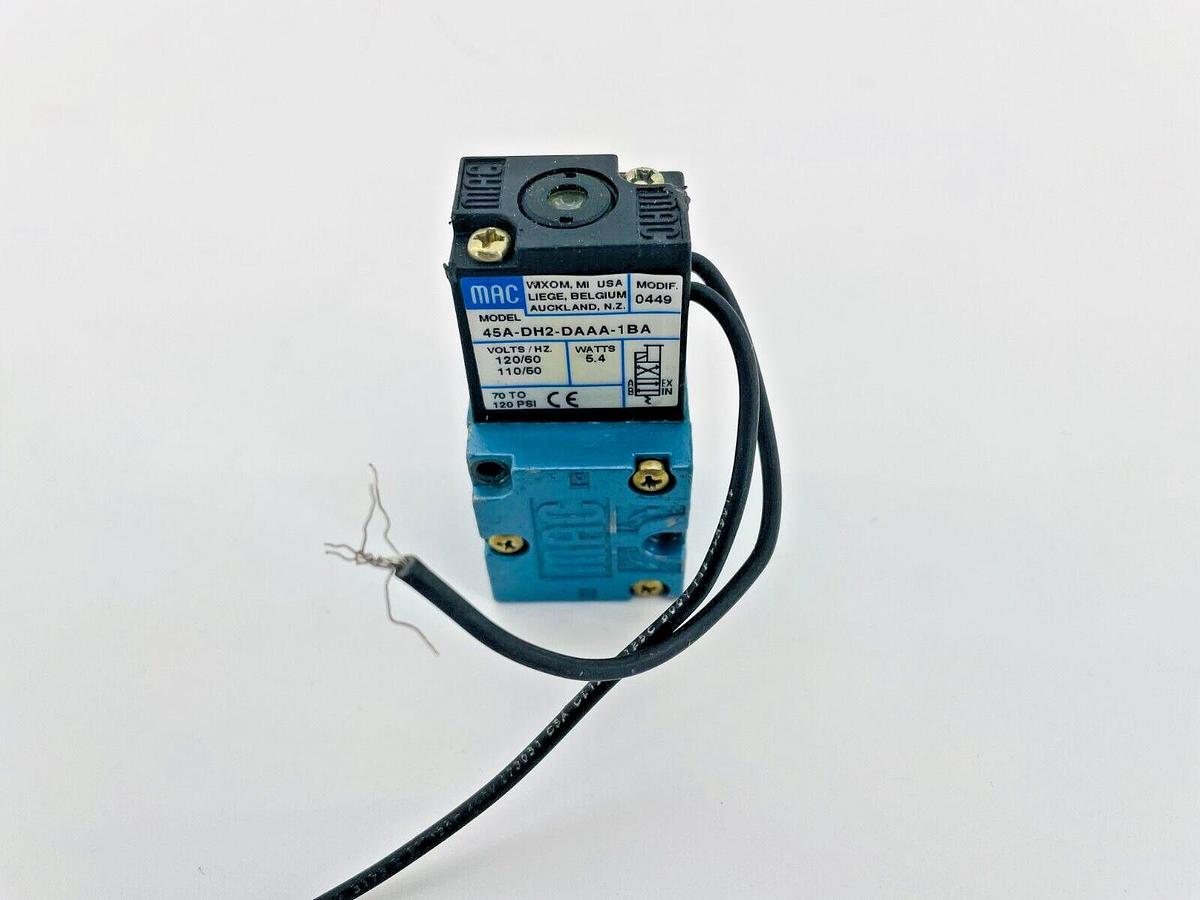 Used Mac Valves 45A-DH2-DAAA-1BA Solenoid Valve 110/120V 5.4W
