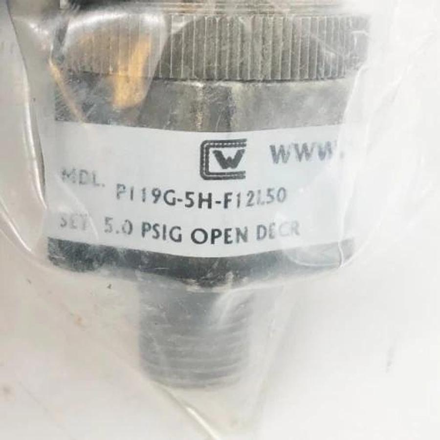 New Whitman Controls P119G-5H-F12L50 Pressure Switch 1/8" 50psi 125VAC