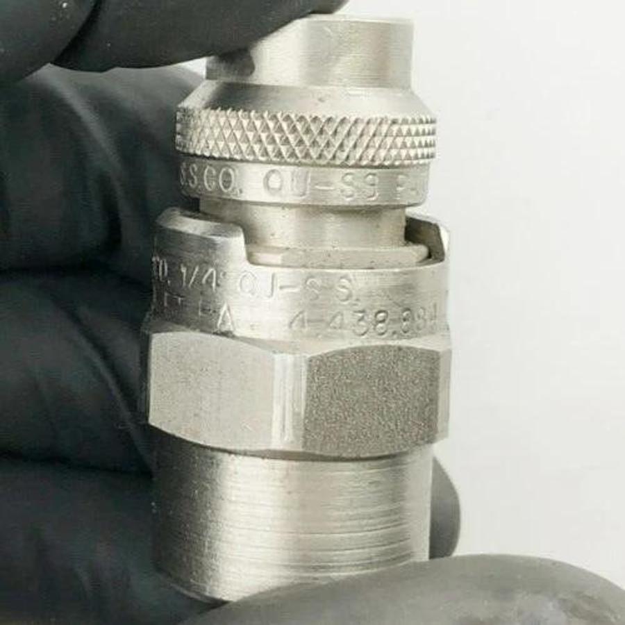 Lot of 3 New S.S. Co. 4438884 Spray Nozzles 1/4" 65 Degree 50psi 1/4 QJ-SS QU-SS