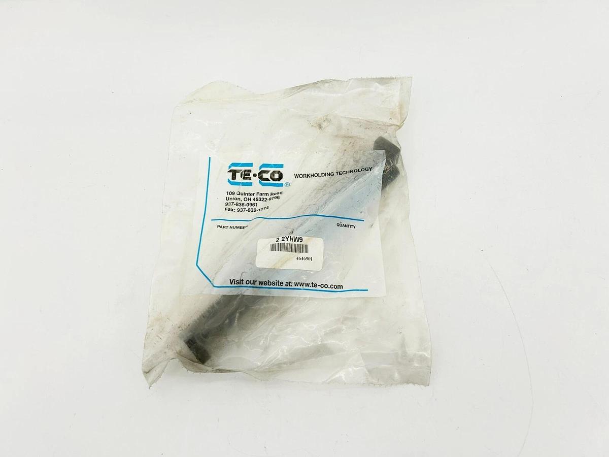 Lot of 2 New TE-CO 2YHW9 T-Bolts, Black Oxide 1/2" Thread Size, 2" Thread, 8" Lg