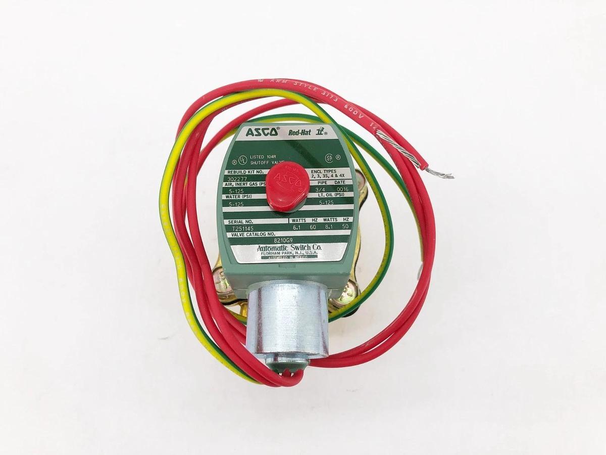New Asco 8210G9 440/480V Solenoid Valve 2-Way 3/4" - No Box
