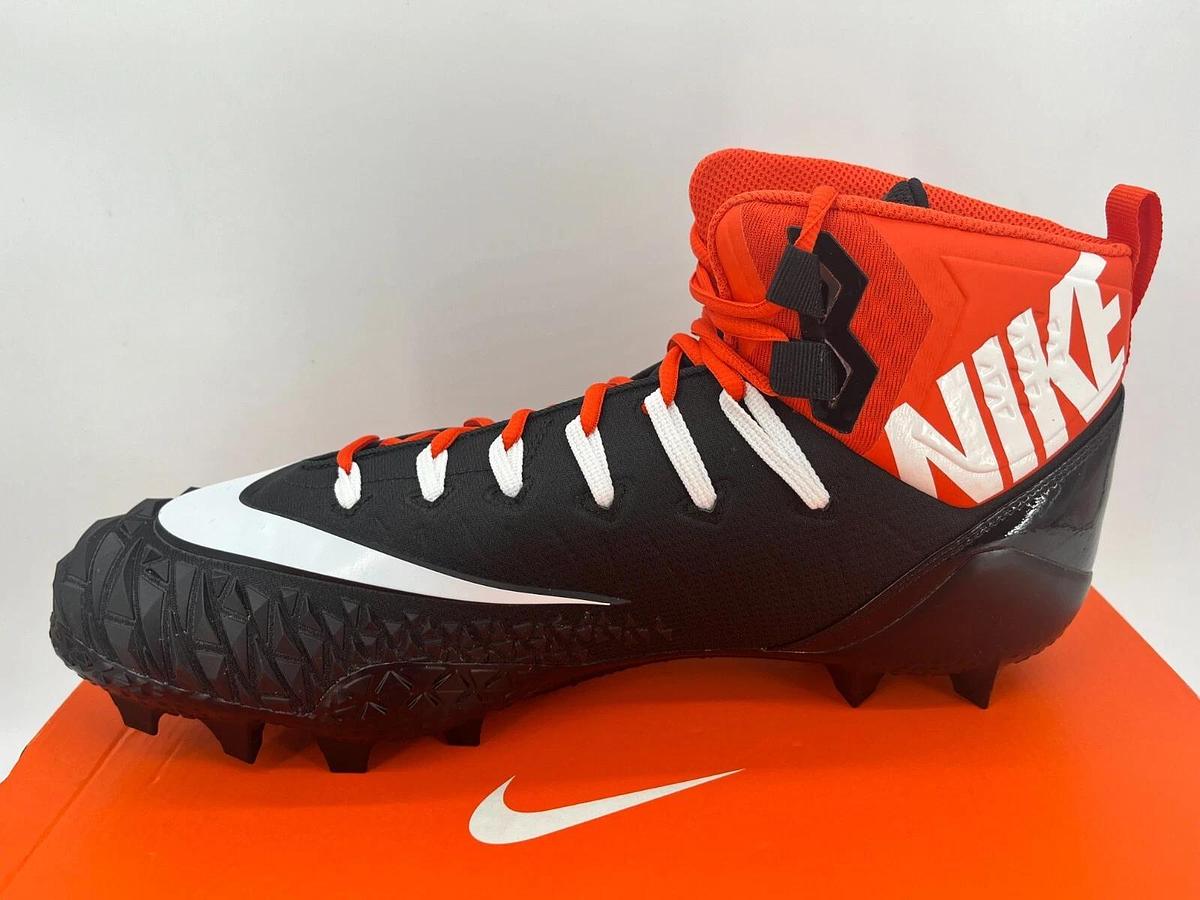 Nike Force Savage Pro SMU P Black/White/Orange Size 16 OSU Beavers Cleats