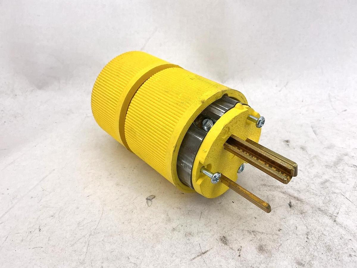 New Pass & Seymour D0651 Gator Grip Straight Blade Plug 2P 3W 50A 250V