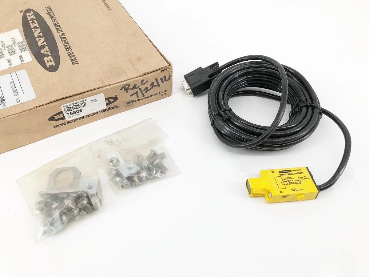 New Banner Engineering SME312DQDP-75806 Mini-Beam Sensor 10-30VDC 75806