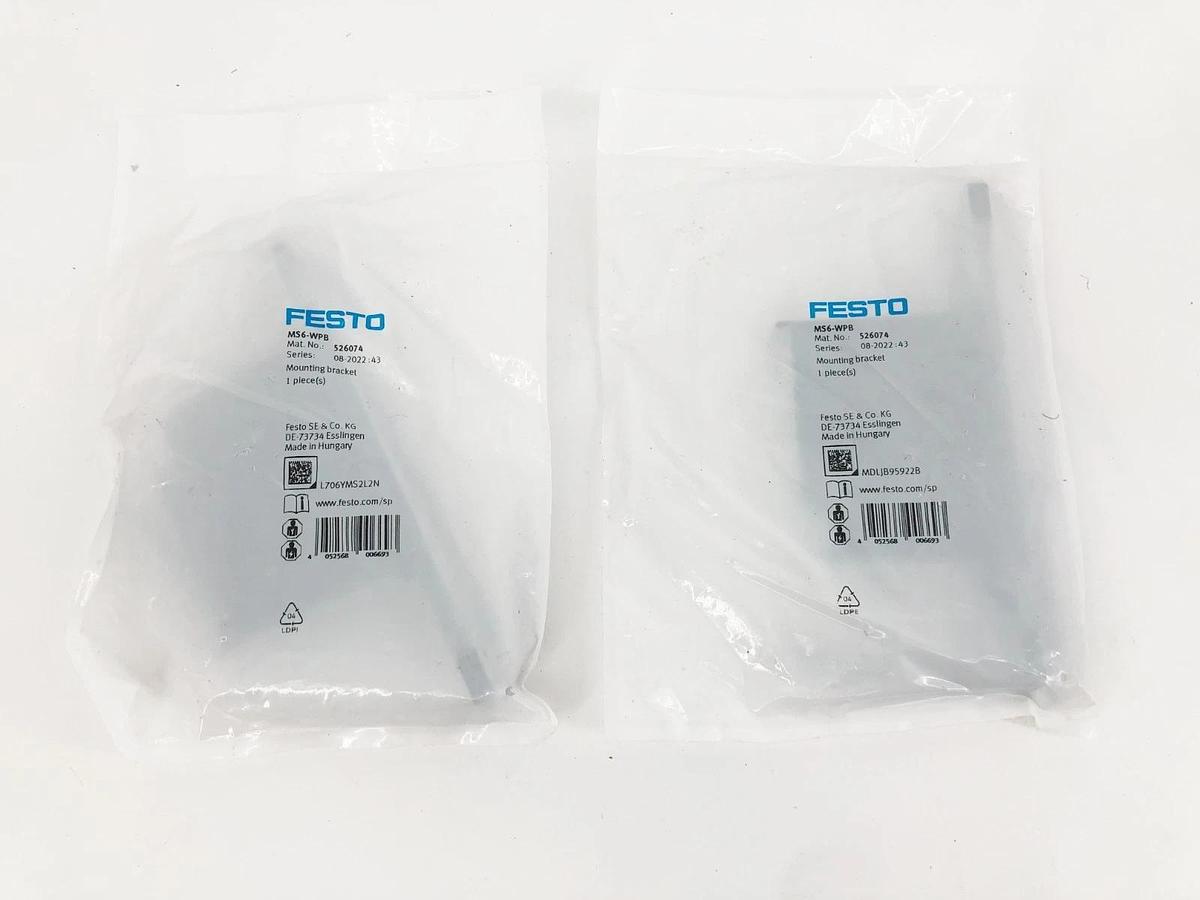 Lot of 2 New Festo MS6-WPB Mounting Brackets 526074