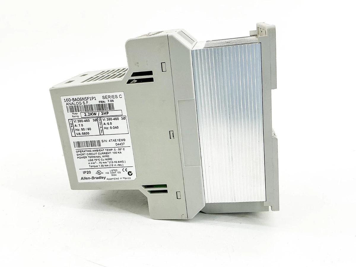 New Allen Bradley 160-BA06NSF1P1 SSC Analog Module 460V 6A 2.2KW 3HP Ser.C