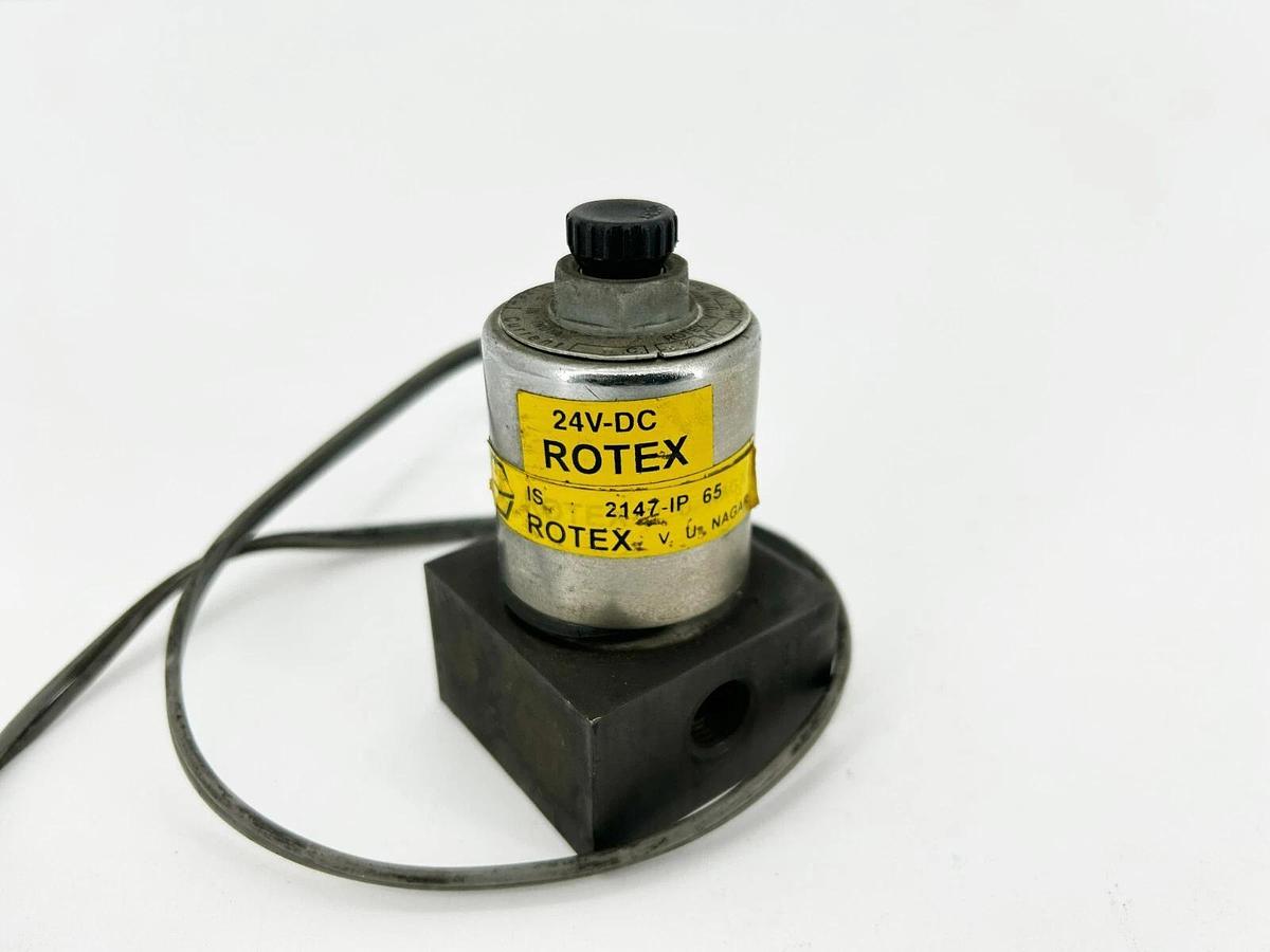 Used Rotex 30125 3-Way Direct Acting Solenoid Valve 24VDC