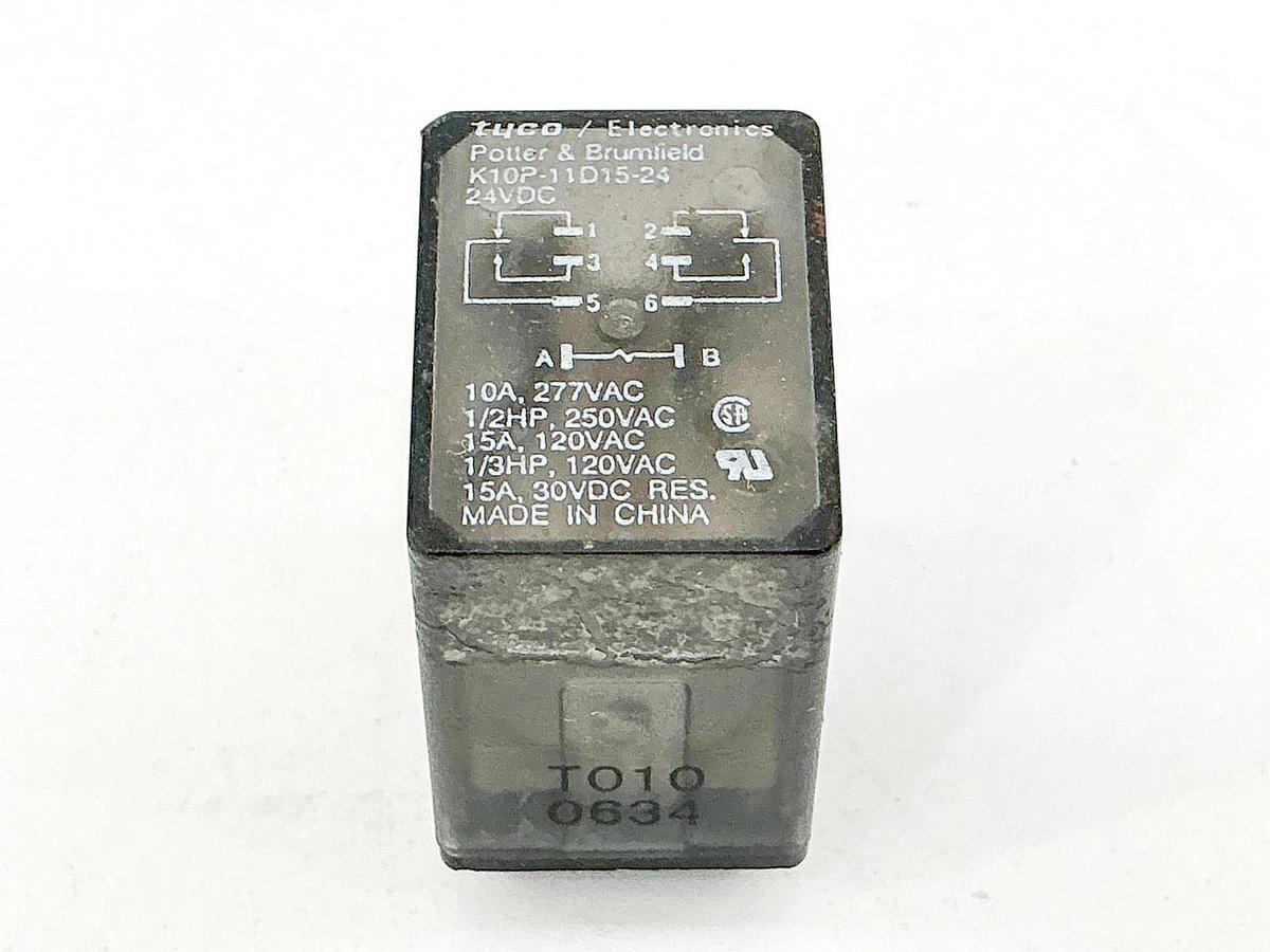 New Lot of 3 Tyco Potter & Brumfiel K10P-11D15-24 Relay 24VDC 10A 1/2HP - No Box