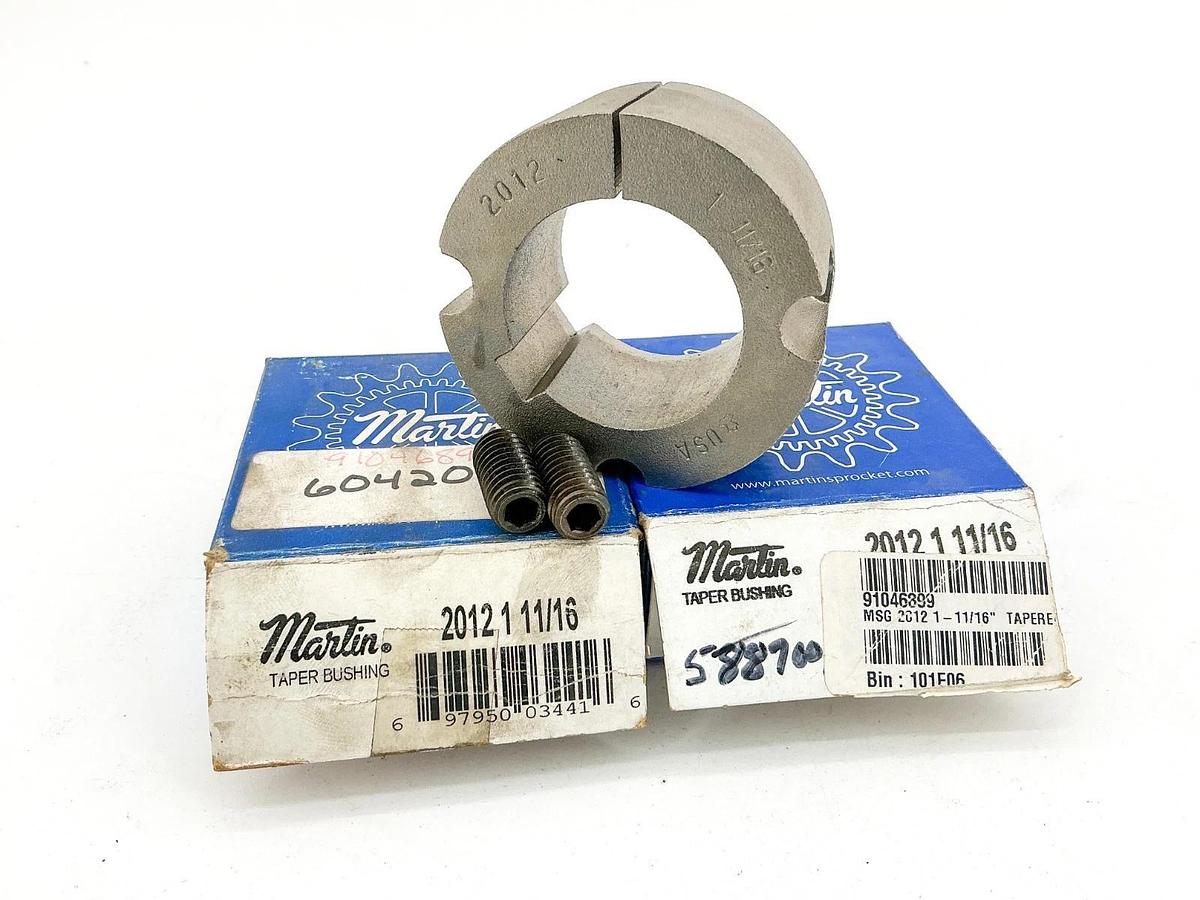 New Lot of 2 Martin 2012 1-11/16 Taper Bushing Bore 1-11/16" Bore