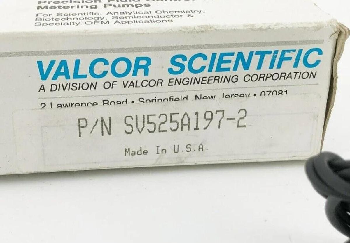 New Valcor Scientific SV525A197-2 Precision Dispensing Pump Solenoid Valve 24VDC