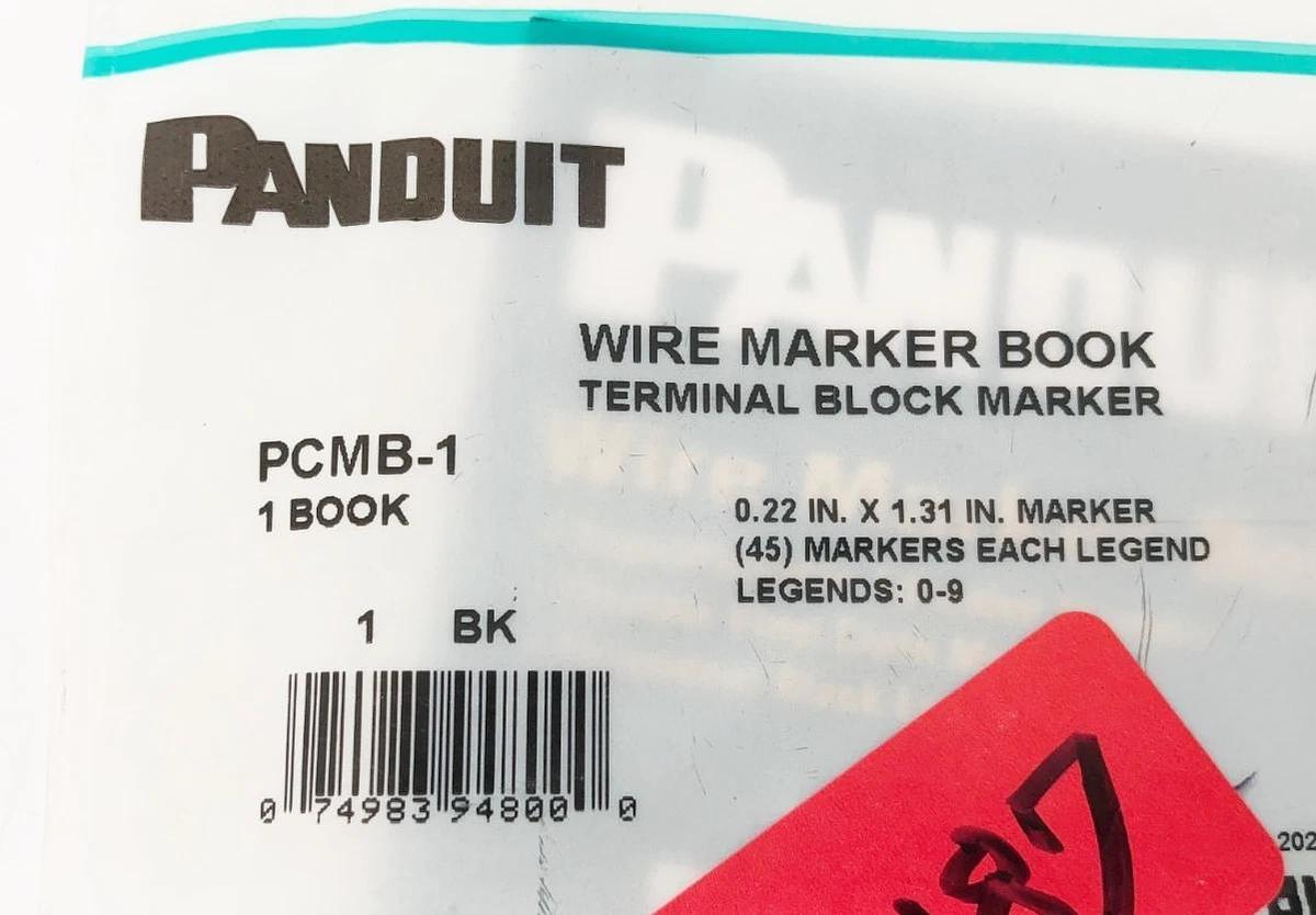 Lot of 2 New Panduit PCMB-1 Terminal Block Marker Legends 0-9 45 Markers Each