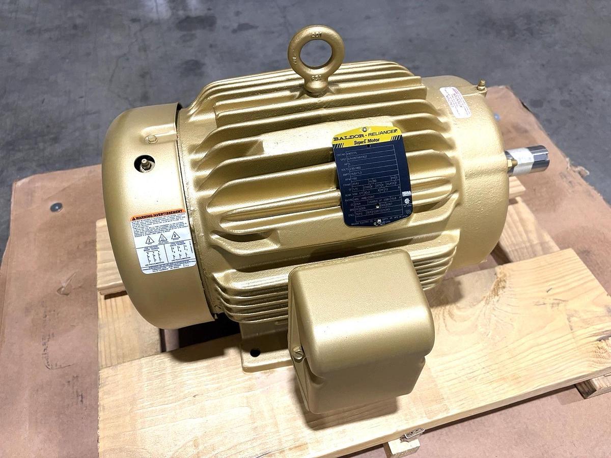 New Baldor EM2275 5HP TEFC Electric Motor 230/460V 1200RPM 254U Frame Cast Iron