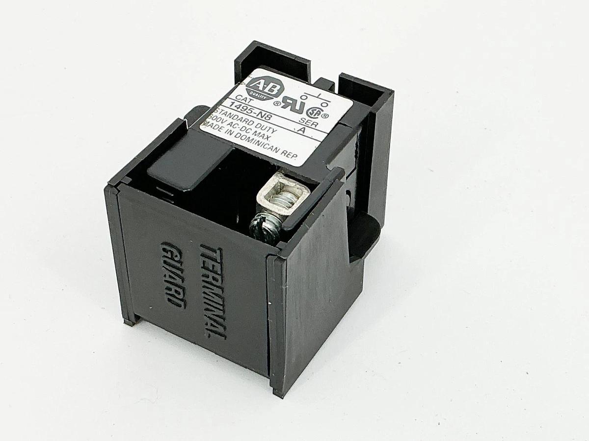 New lot of 3 Allen Bradley 1495-N8 Auxiliary Contact 600V Standard Duty Ser.A
