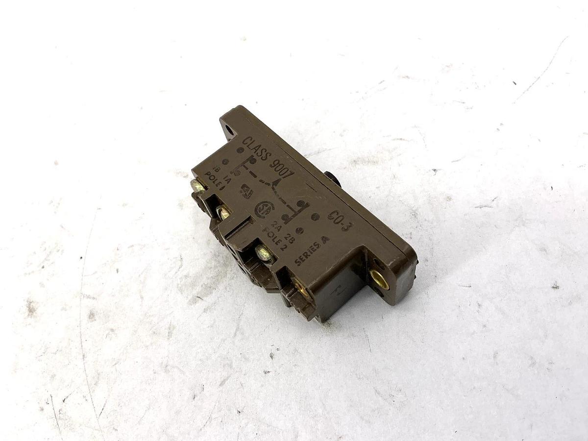 Used Square D 9007CO3 Ser A Snap Action Switch Class 9007 10A 600V