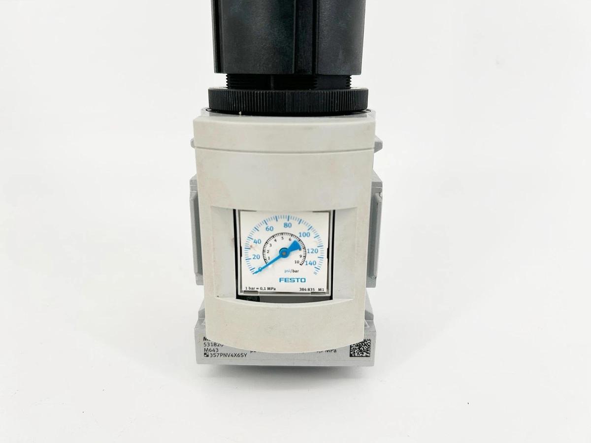 New Festo MS6N-LRB-1/2-D6-AS Filter Regulator Unit 300psi 531820 - No Sightglass