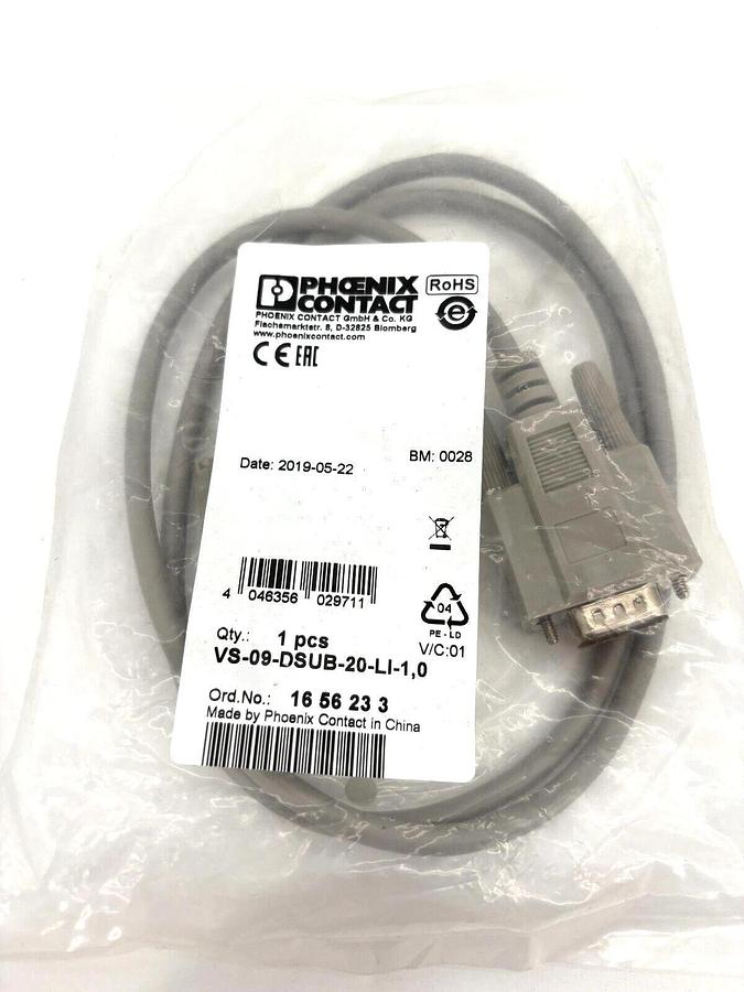 New Phoenix Contact VS-09-DSUB-20-LI-1,0 D-Sub Cable 1656233