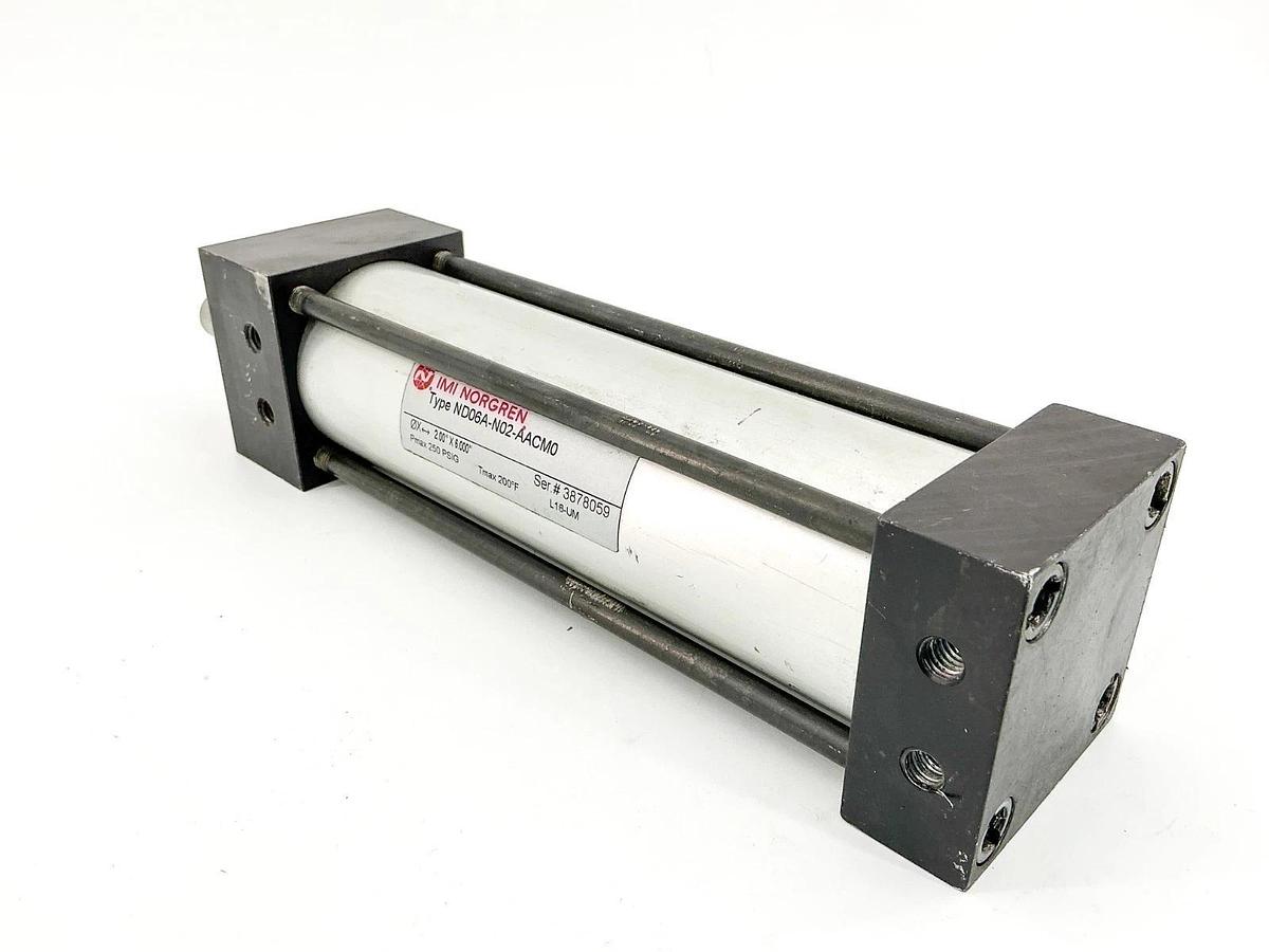 Used IMI Norgren ND06A-N02-AACM0 Pneumatic Cylinder 2" Bore 6" Stroke 250PSIG