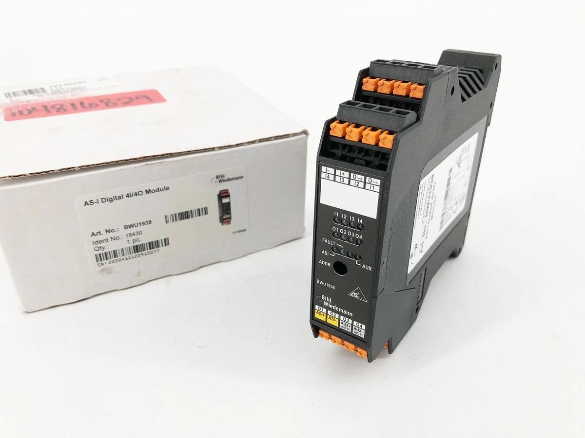 New Bihl+Weidemann BWU1938 ASi Digital 4I/4O Module IP20 22.5mm 18430