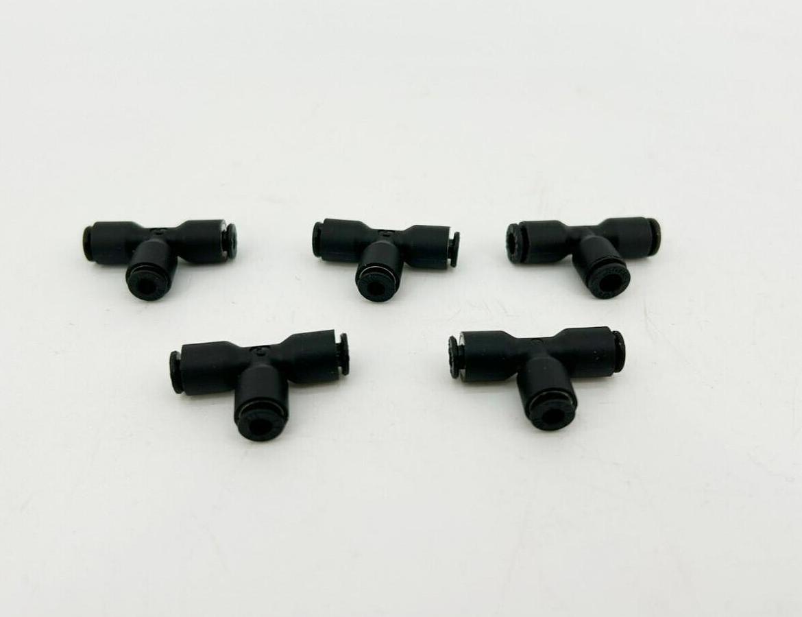Lot of 5 New Lawson 86784 Union Tees, 1/8" OD, Glass Reinforced Nylon