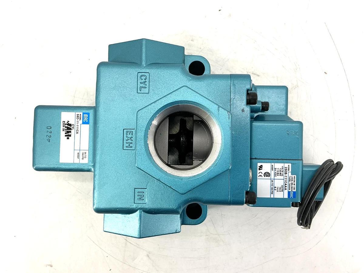 New MAC Valves 58D-11-111CA Solenoid Valve 15Watts 25-150PSI 24VDC 110/120VAC