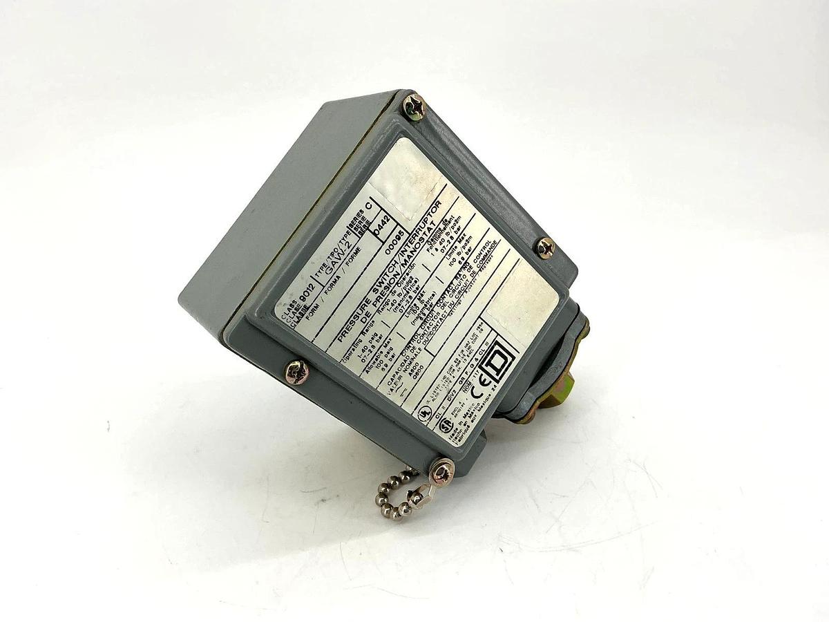 New Square D 9012GAW-2 Ser C Pressure Switch 1-40PSIG 600VAC 9012GAW2 - No Box