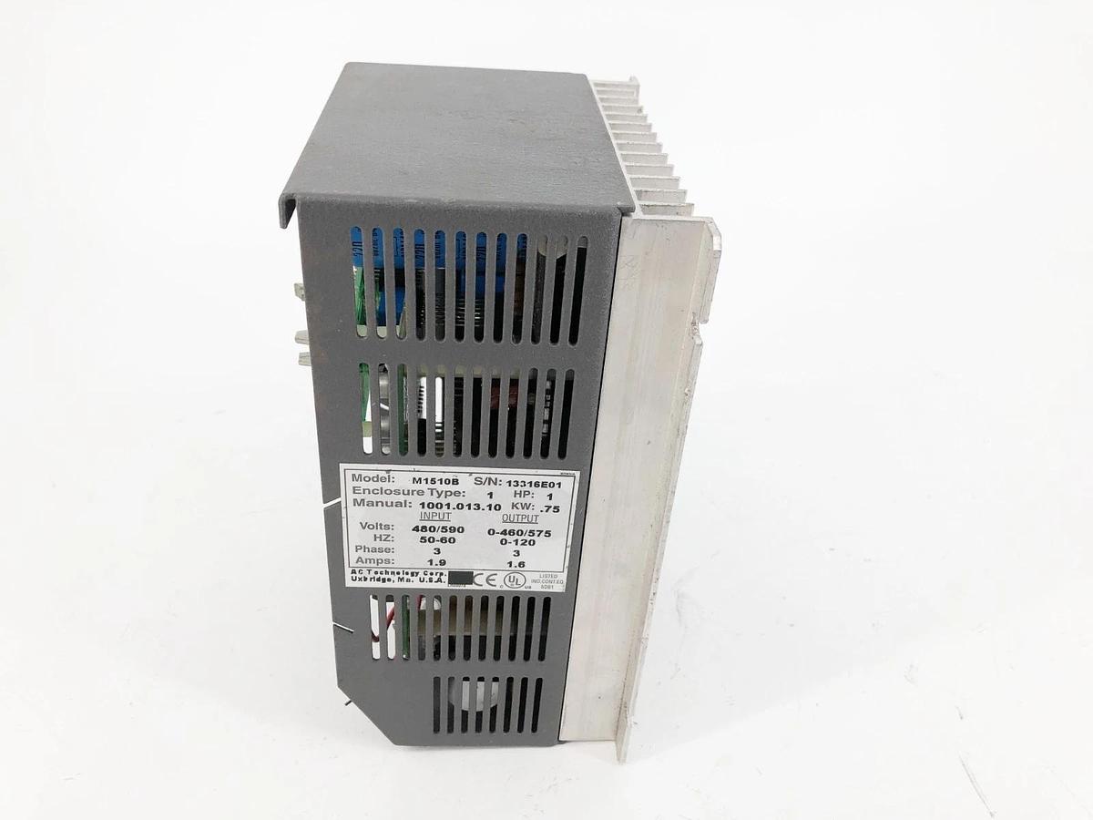 Used AC Tech M1510B Inverter Drive 1HP 480/590V Input 0-460/575V Out (For Parts Only)