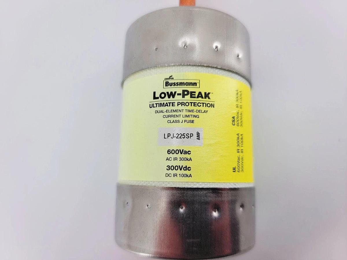 New Bussmann LPJ-225SP Dual Element Fuse 225A 600VAC 300VDC - No Box