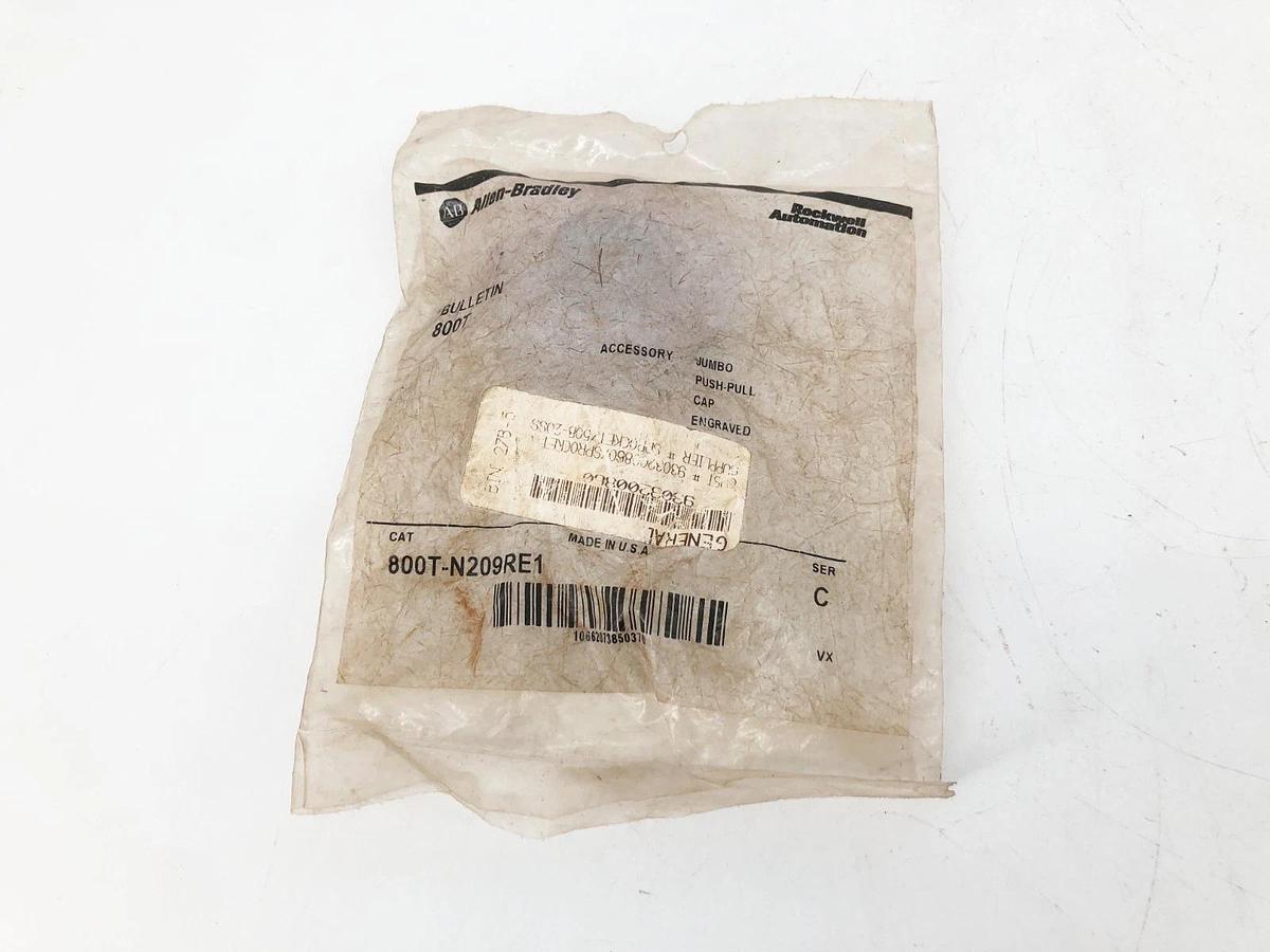 New Allen Bradley 800T-N209RE1 Ser. C Jumbo Push-Pull E-Stop Cap