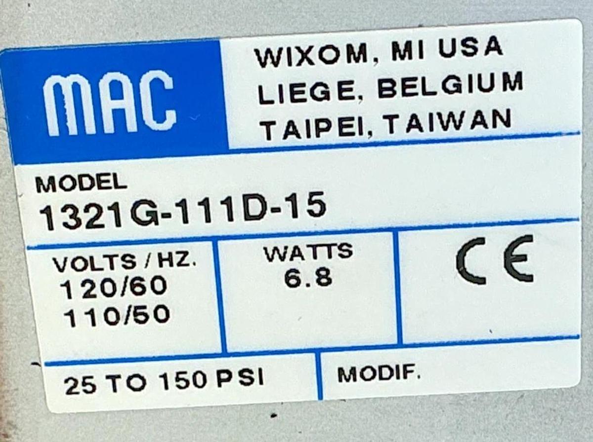 New Mac Valves 1321G-111D-15 Solenoid Valve 4/2-Way Sub base 3/4inch Fem NPTF