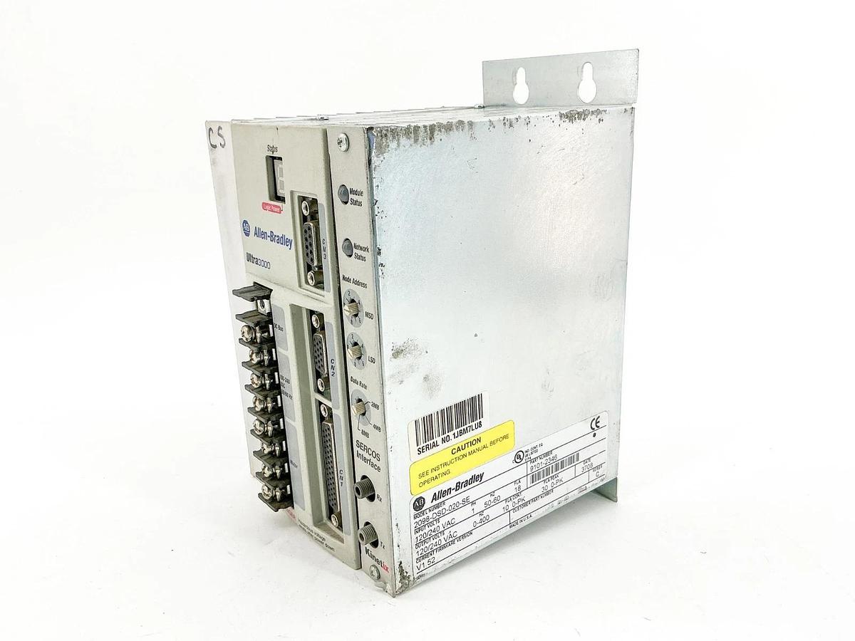Used Allen Bradley 2098-DSD-020-SE Servo Drive 120/240V 50/60Hz 0-400Hz Ser.C