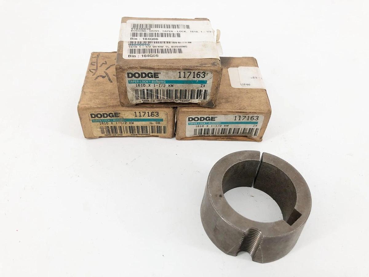 Lot of 3 New Dodge 1610 X 1-1/2 KW Taper Lock Bushings 117163