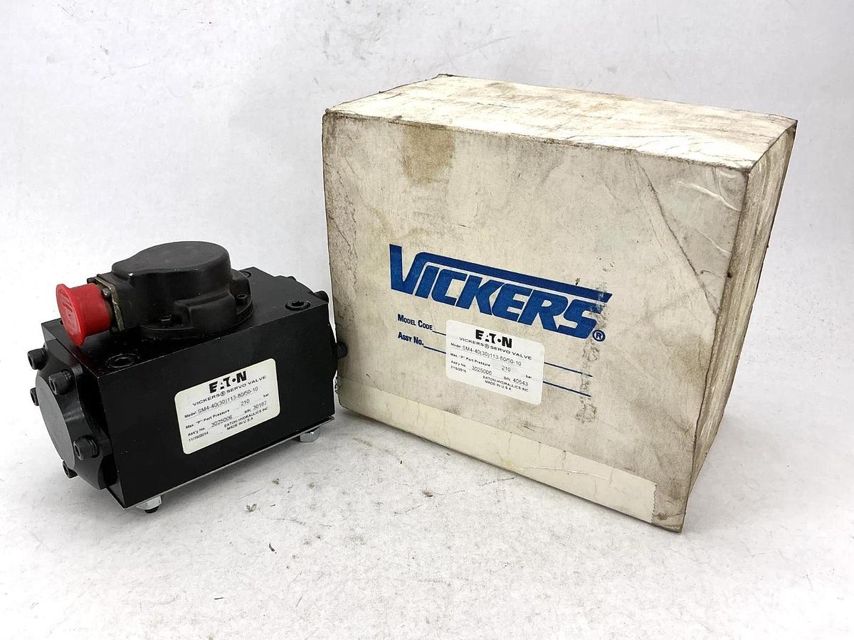 Used Eaton Vickers SM4-40(30) 113-80/50-10 Servo Valve Max Port Pressure 210 bar