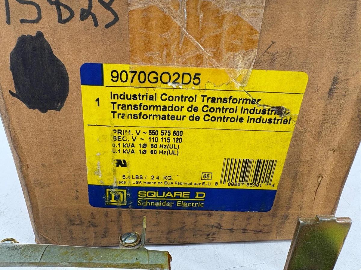 New Square D 9070GO2D5 Transformer 100VA Pri. 550/575/600V Sec. 110/115/120V