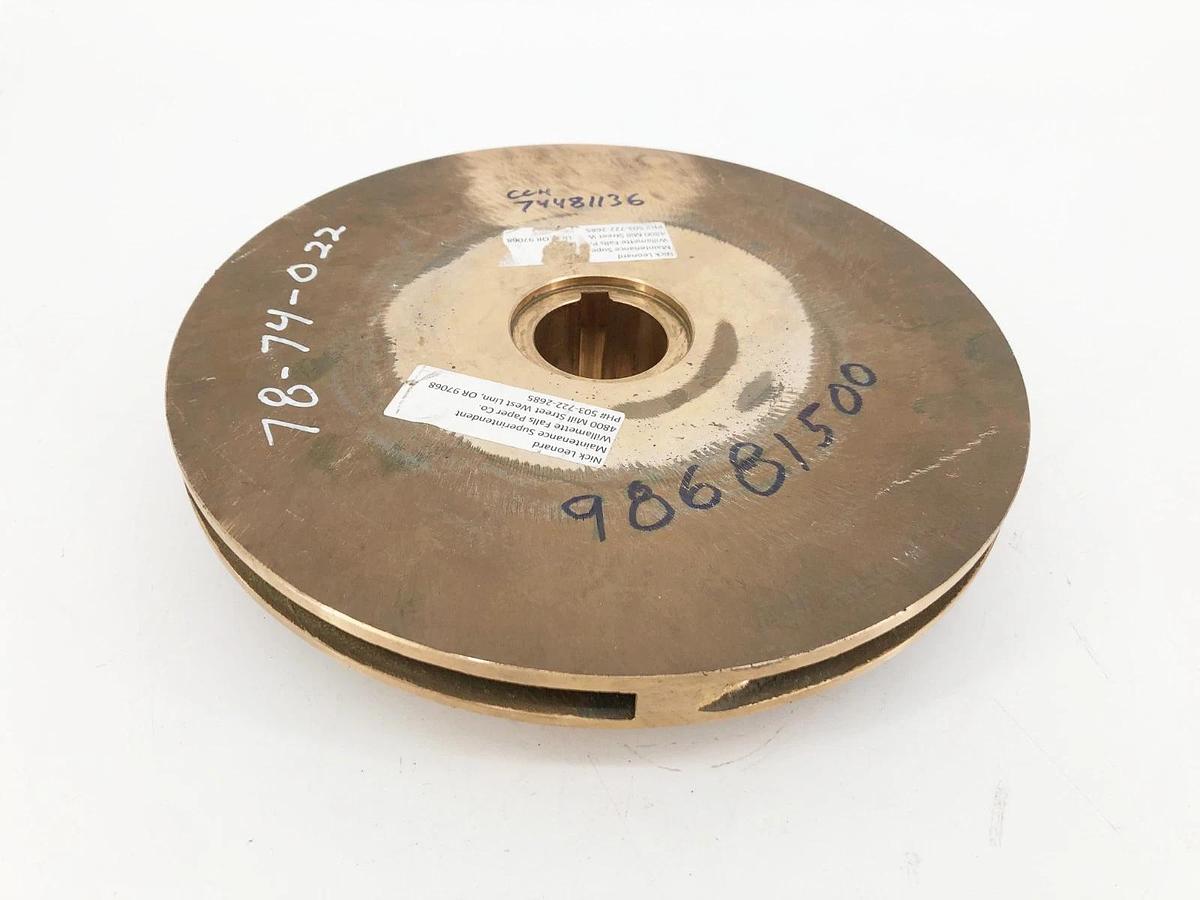 New 98681500 Impeller C90700 Tin Bronze 10-5/8" OD 1-3/4" Bore - No Box