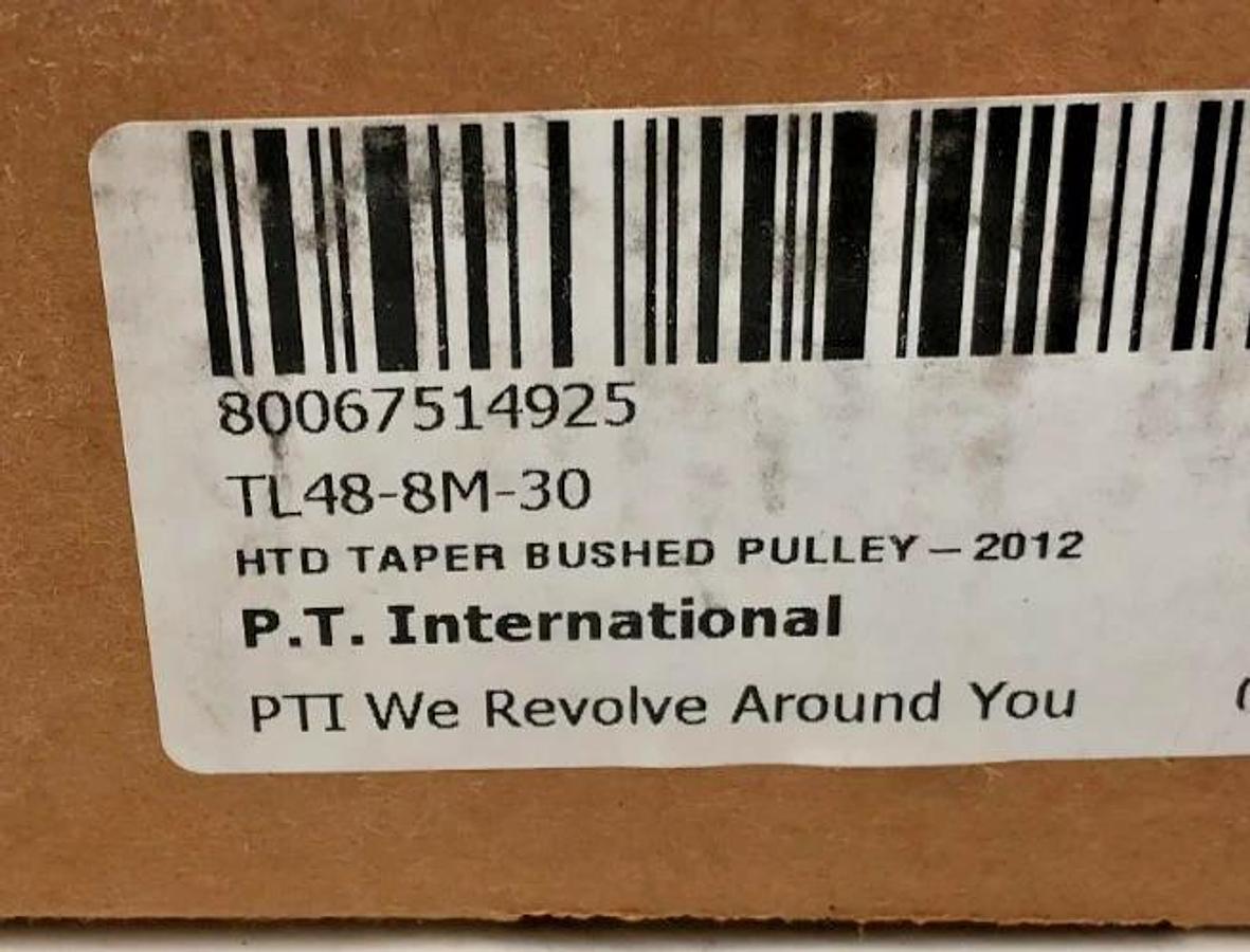 New PTI TL48-8M-30 2012 HTD Taper Bushed Pulley