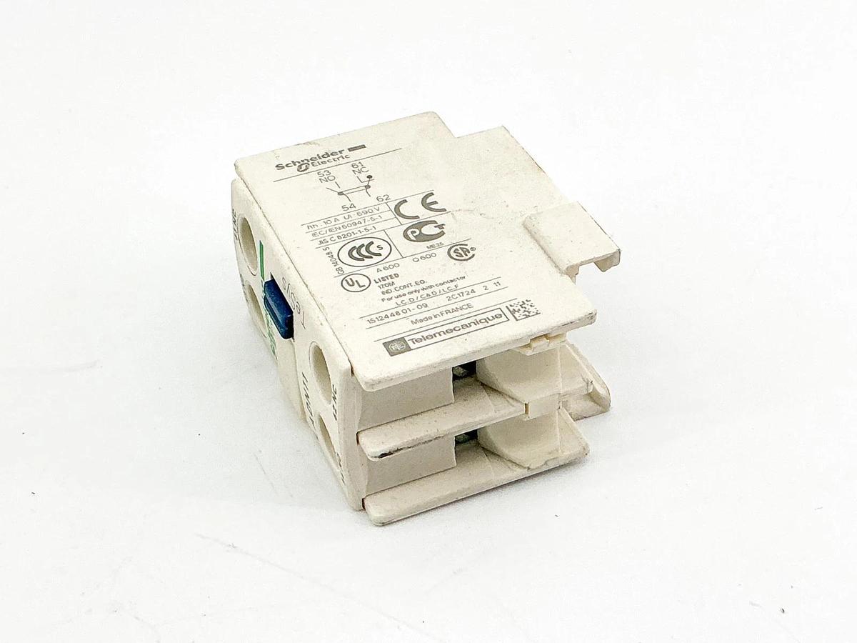Used Lot of 3 Schneider Electric LADN11Auxiliary Contact Block 690V 10A