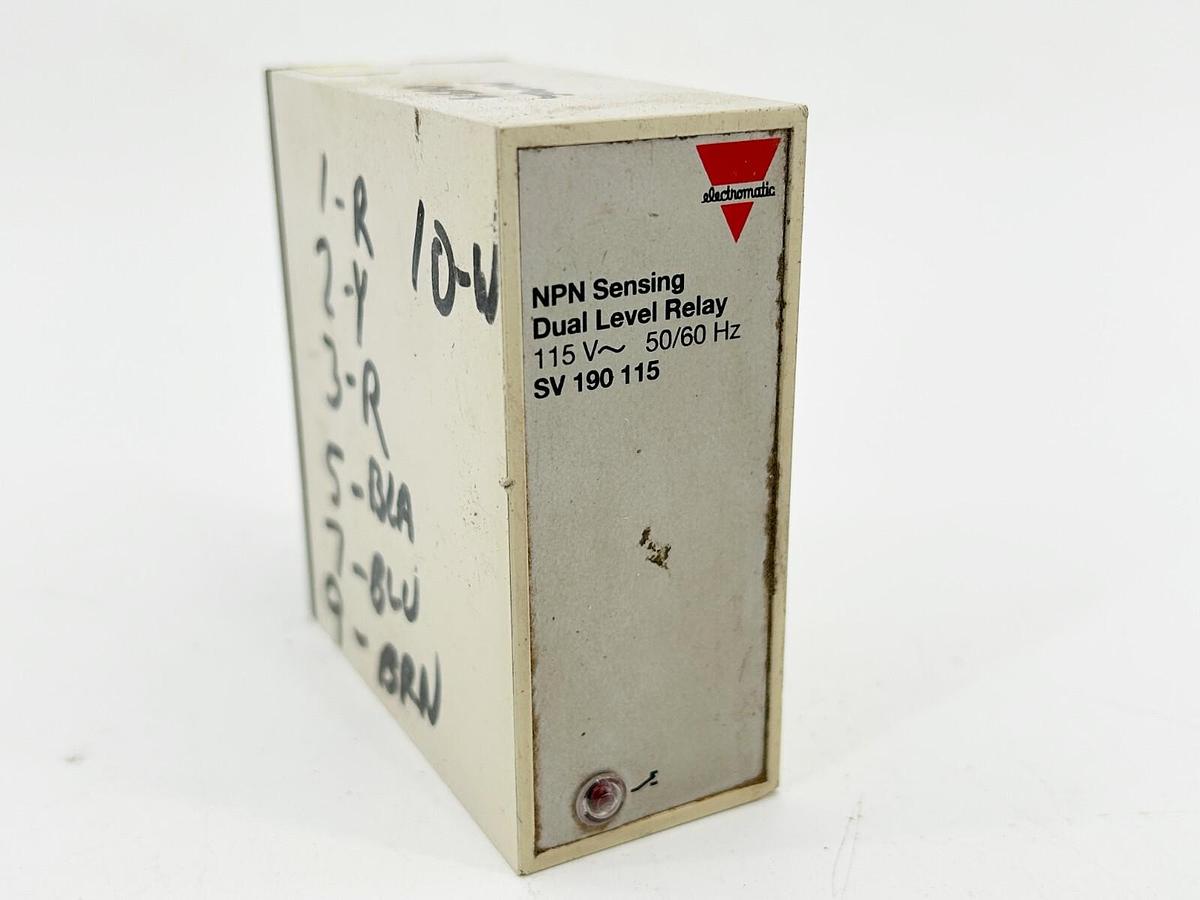 Used Electromatic SV-190-115 Dual Level Relay 10Amp 115/250Vac 2W 50/60Hz 11Pin