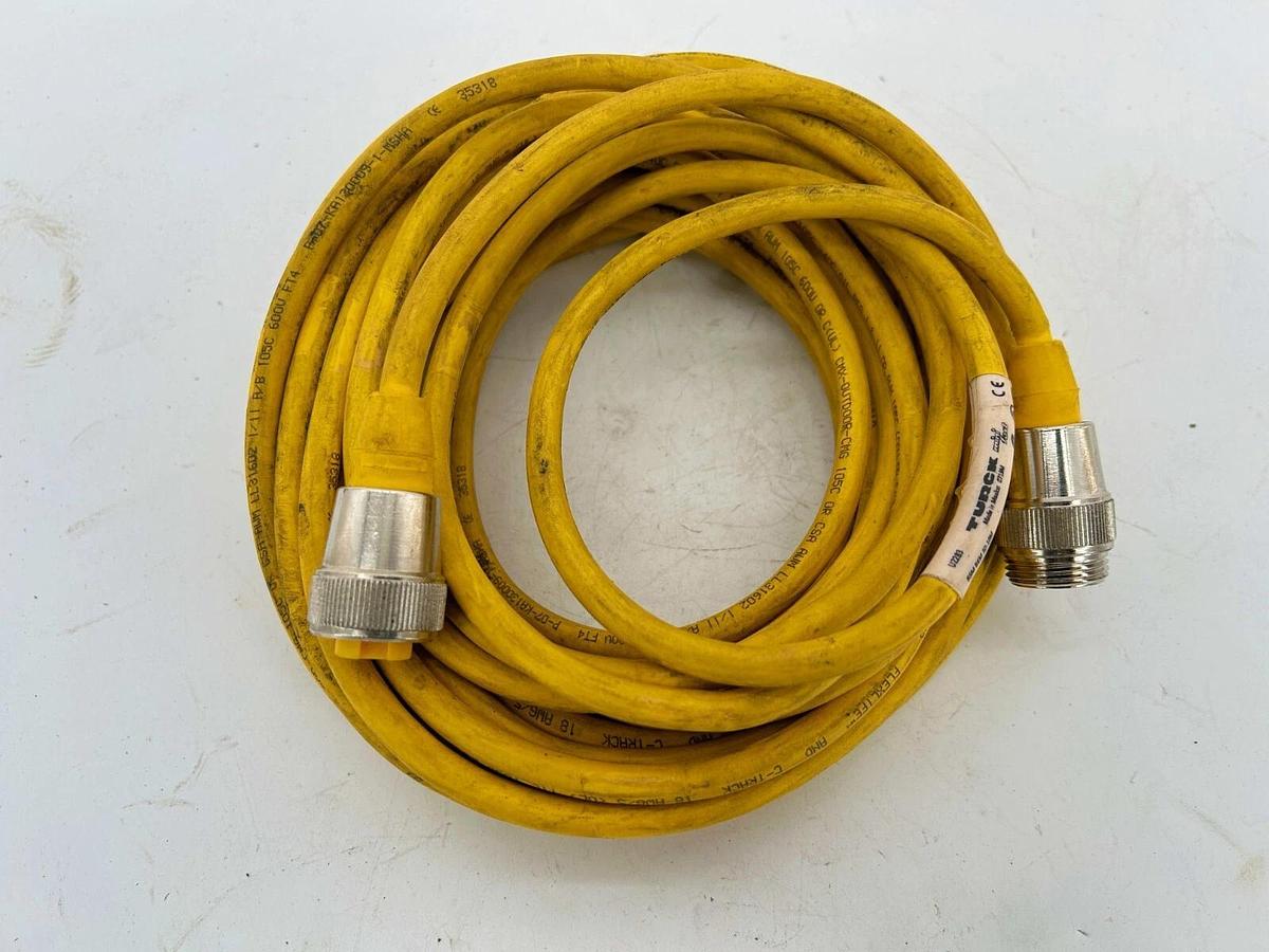 Used Turck RSM RKM 50-10M Mini Fast 300V 9Amps Double Ended Cordset U2283