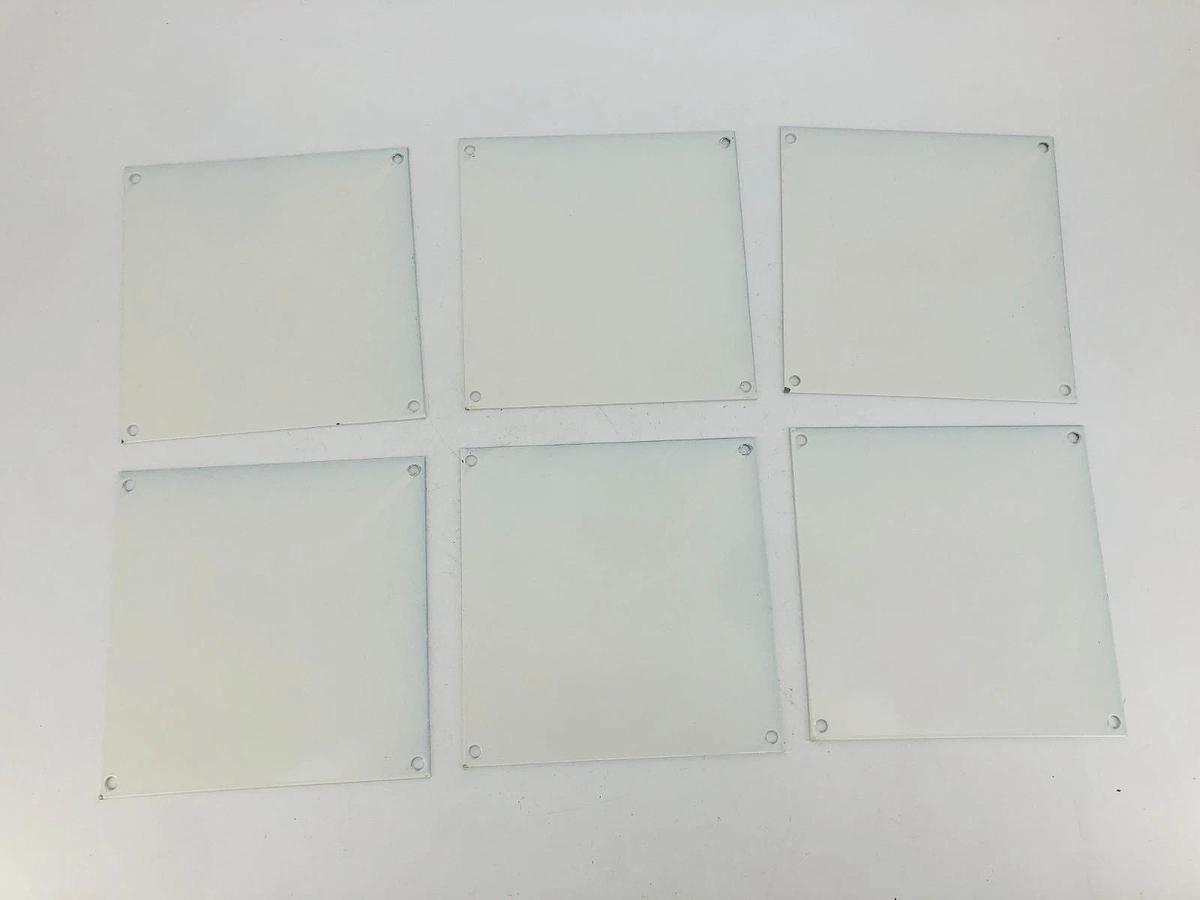 Box of 6 New Hoffman A8P8 White Interior Panels 6-3/4" X 6-7/8" X 1/16" 54820