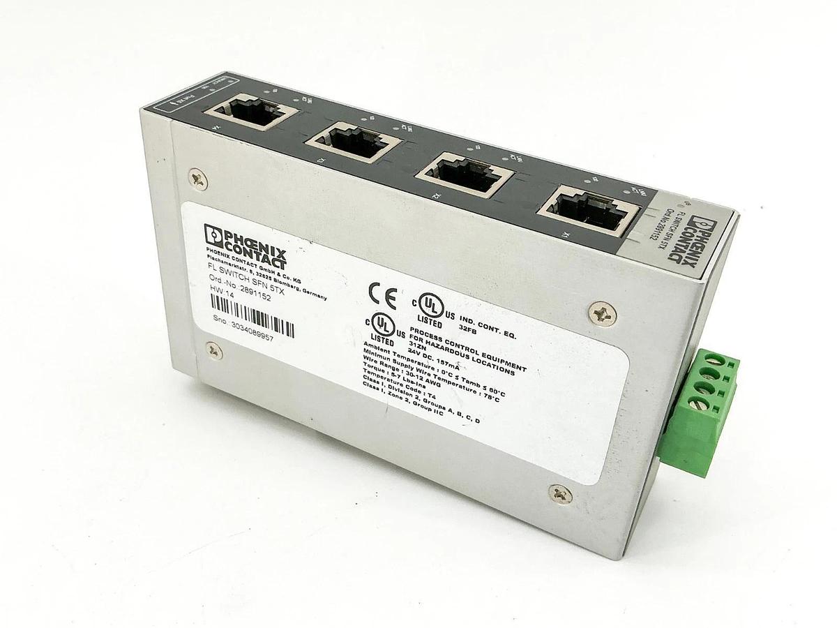New Phoenix Contact 2891152 Ethernet Switch FL SWITCH SFN 5TX 24VDC - No Box
