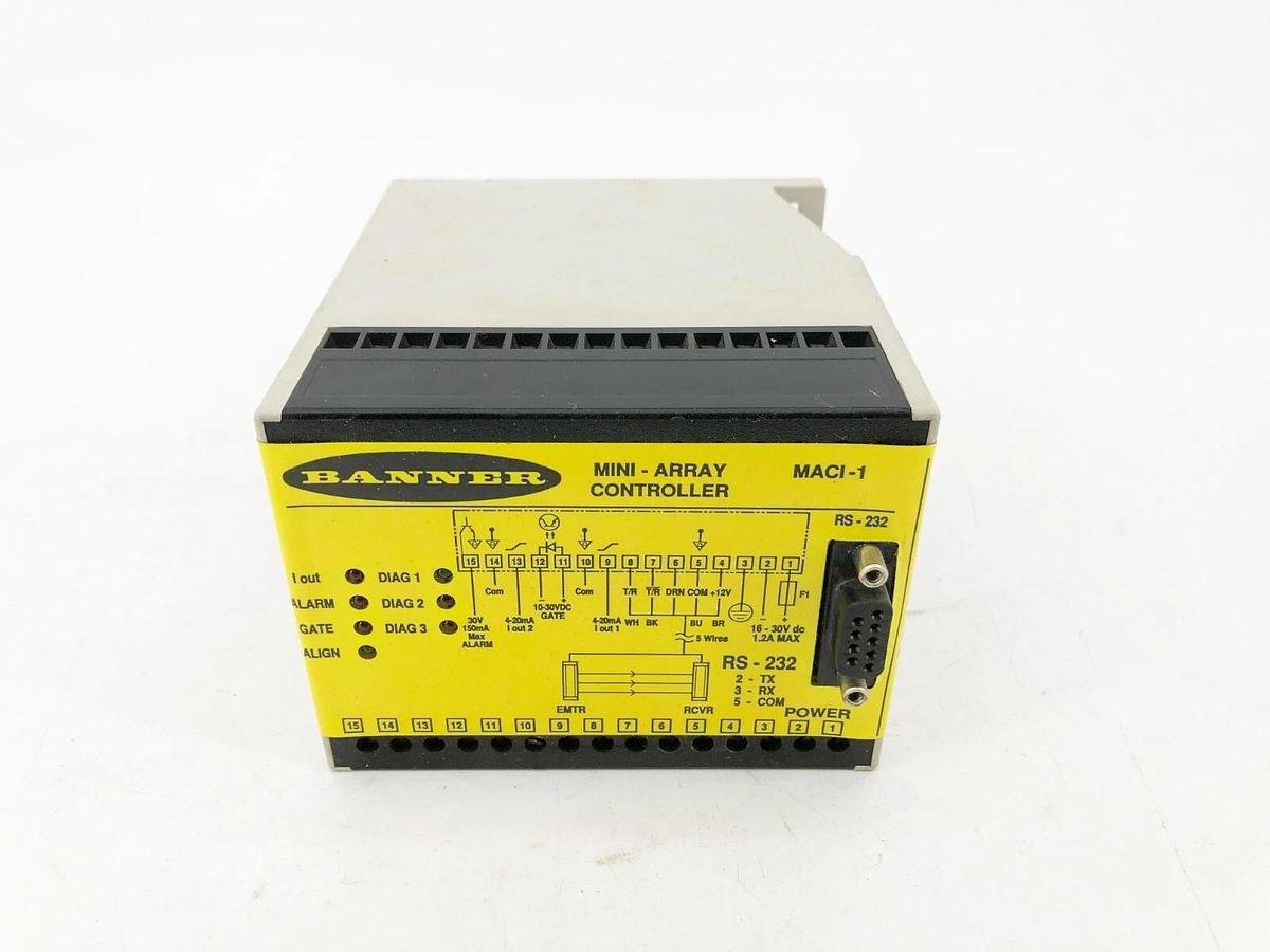 Used Banner Engineering MACI-1 Mini-Array Controller 16-30VDC 1.2A Max