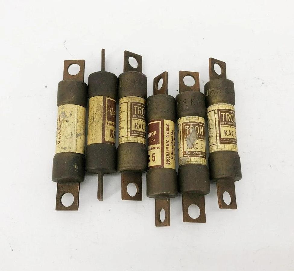 Lot of 6 New Limitron KAC 5 Fuses 5A 600V