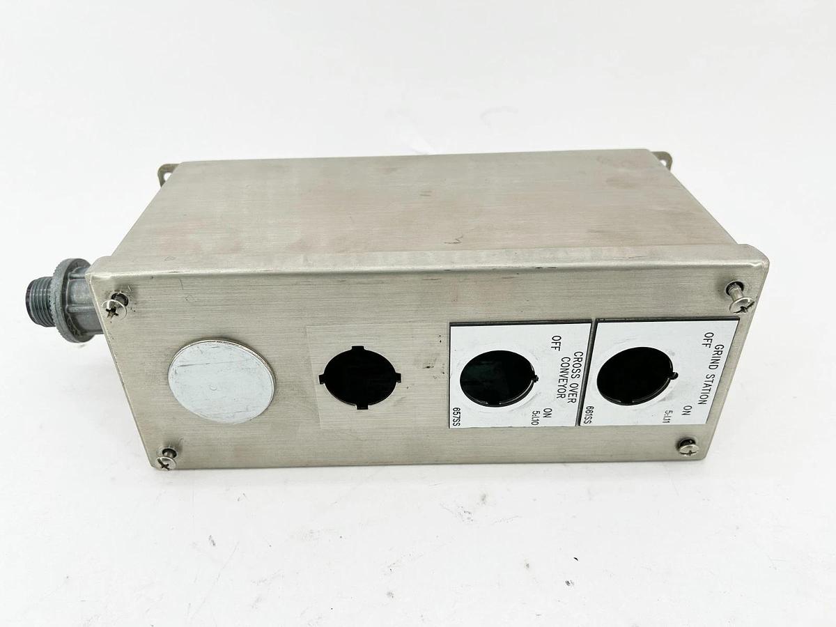 Used Hoffman E4PBXSS Pushbutton Enclosure Extra Deep 4X SS 14GA
