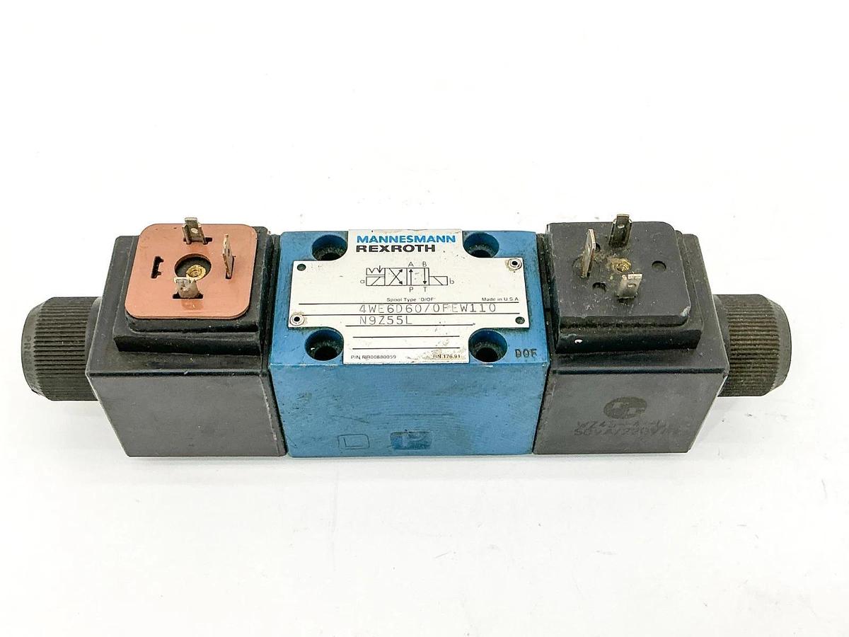 Used Rexroth 4WE6D60/0FEW110N Solenoid Valve 110/120V 50VA/220VA