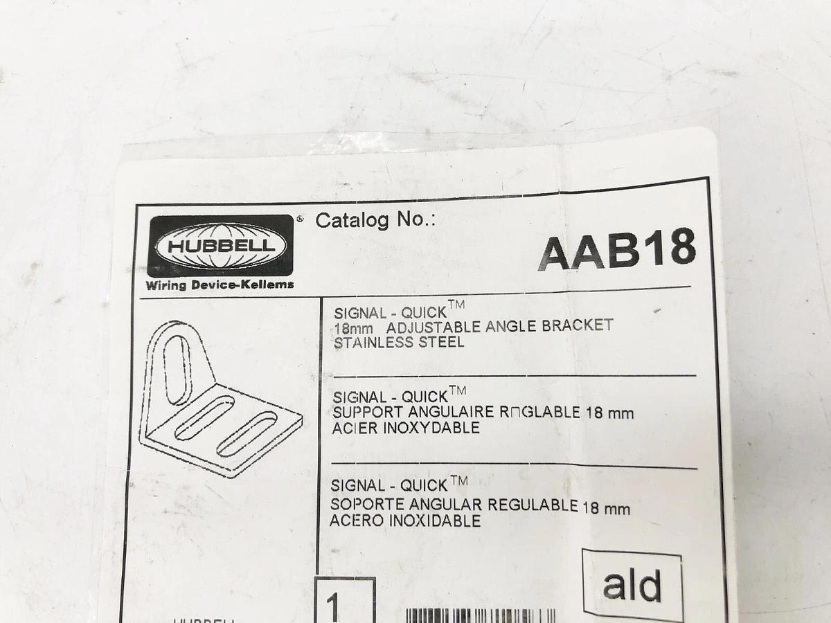 Lot of 2 New Hubbell AAB18 Signal-Quick Angle Adjustable Brackets 18mm - No Box