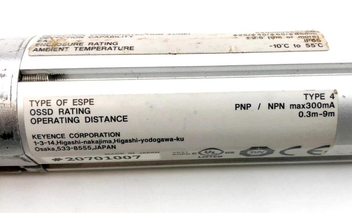 Used Keyence SL-C28H-R Receiver Safety Light Curtain 24VDC