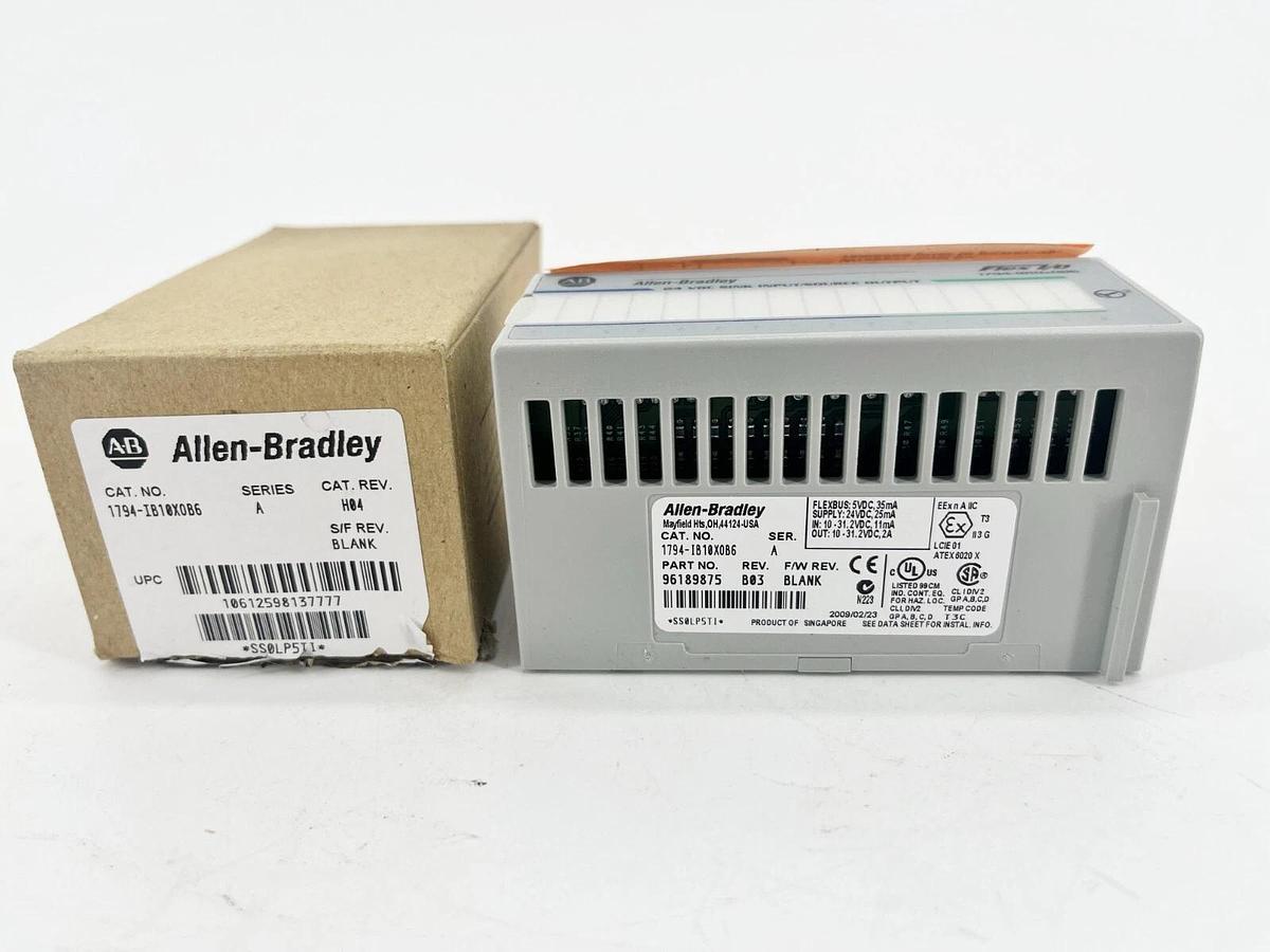 New Allen Bradley 1794-IB10XOB6 Ser. A Flex 10-Input 6-Output Digital Module
