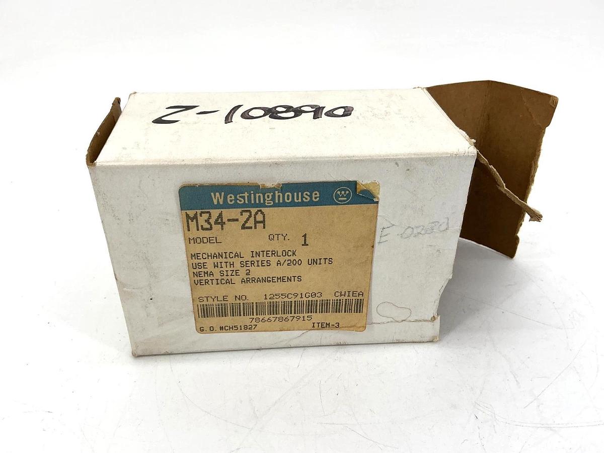 New Westinghouse M34-2A Mechanical Interlock use w/ A/200 Units M342A 1255C91G03